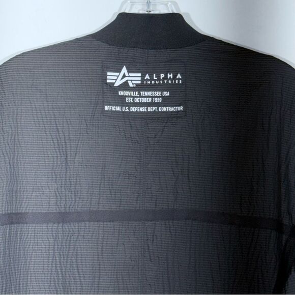 Alpha Industries Parachute Textured Taped Slim Fit Full Zip Utility Jacket L - Picture 10 of 16